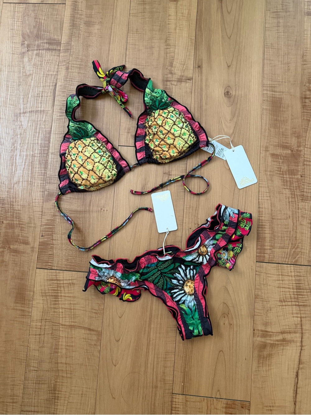 Agua Bendita Tamarindo Tropical Bikini Set - medium top, small bottom